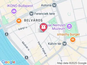 Budapesti Egyetemi Templom Budapest a térképen