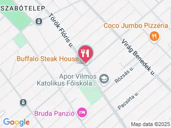 Buffalo Steak House Budapest a térképen