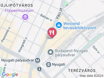 Burgerilla - Westend Budapest a térképen