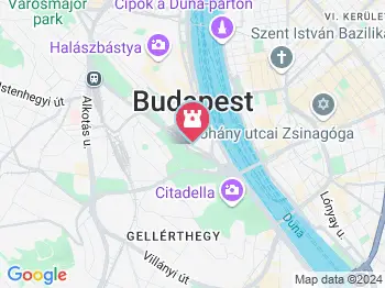 Buzogánytorony Budapest a térképen