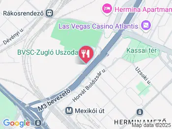 BVSC Sportbisztró Budapest a térképen