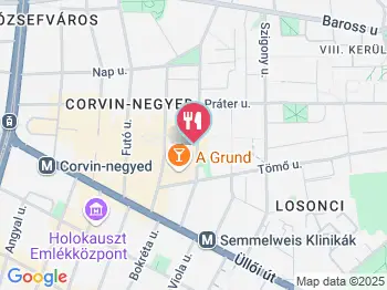 California Coffee Company - Corvin Plaza Budapest a térképen