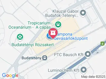 Campona Budapest a térképen