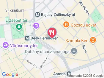 Castro Bistro Budapest a térképen