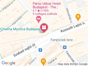 Cinema Mystica Budapest a térképen