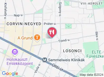 Cintányéros Budapest a térképen