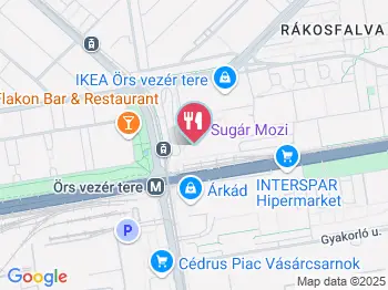 Continental Gyorsétterem - Sugár Üzletközpont Budapest a térképen