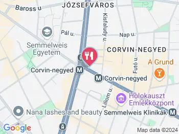 Corvin Gyros Budapest a térképen