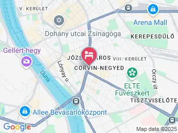 Corvin Hostel Budapest a térképen