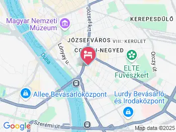 Corvin Hotel Budapest a térképen