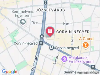 Corvin Mozi Budapest a térképen