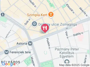 Corvinus Café - Dohány utca Budapest a térképen