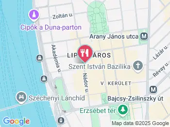 Crudo - Nádor utca Budapest a térképen