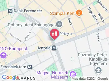 Crunchy - Astoria Budapest a térképen