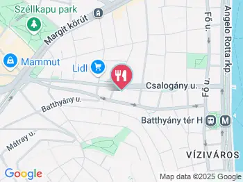 Csalogány 26 Étterem Budapest a térképen