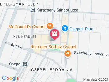 Csepeli Petőfi Sándor szobor Budapest a térképen