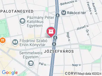 Csirkefogó-szobor Budapest a térképen