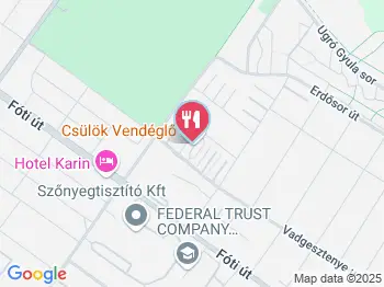 Csülök Vendéglő Budapest a térképen