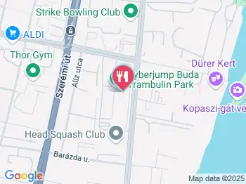 Cyberjump Trambulin Park Büféje Budapest a térképen