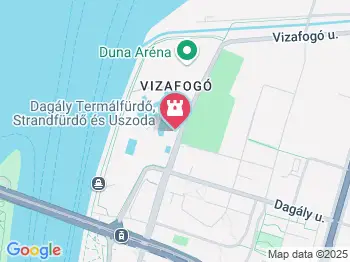 Dagály Termálfürdő, Strandfürdő és Uszoda, Duna Aréna Budapest a térképen