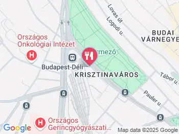 Déli12 - Étterem Budapest a térképen