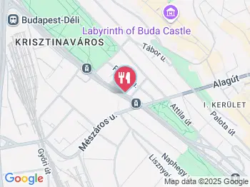 Déryné Bisztró Budapest a térképen