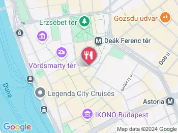 Detox Street Food Budapest a térképen