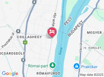 Duna-Party Pansio Budapest a térképen