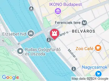 Dunai szél Budapest a térképen