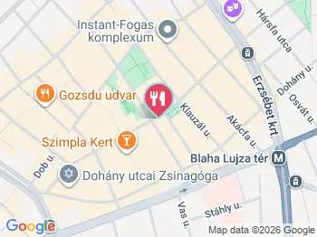 EAT Burger Budapest a térképen