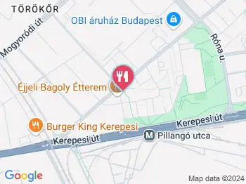 Éjjeli Bagoly Étterem Budapest a térképen