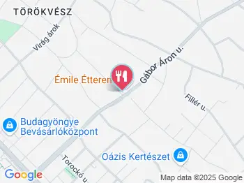 Émile Étterem Budapest a térképen