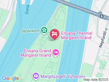 Ensana Thermal Margitsziget Budapest a térképen