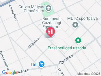 Erzsébetligeti Étterem & Rendezvényház Budapest a térképen