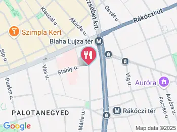 Falafel Sziget Budapest a térképen