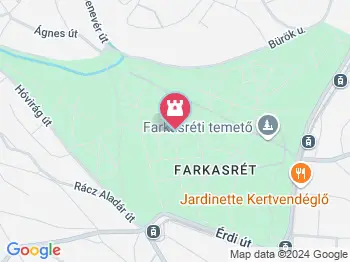 Farkasréti temető Budapest a térképen