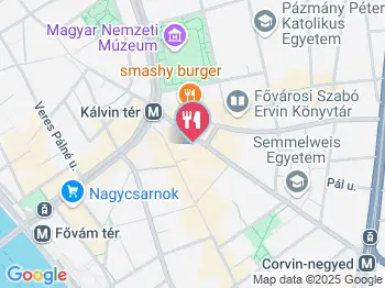 Fehér Páva Étterem Budapest a térképen