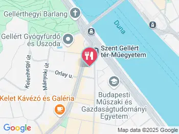 Gellért Pékség Budapest a térképen