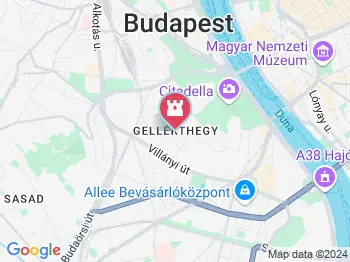 Gellért-hegy Budapest a térképen