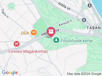 Gellérthegyi víztároló Budapest a térképen