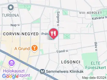 Gnocco Corvin sétány Budapest a térképen