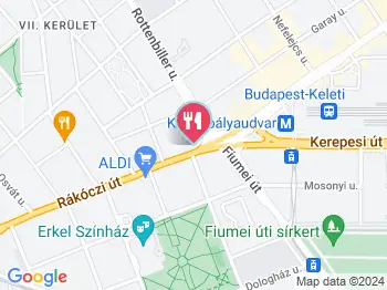 Hotel Hungaria City Center Étterme Budapest a térképen