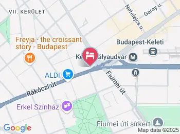 Hotel Hungaria City Center Budapest a térképen