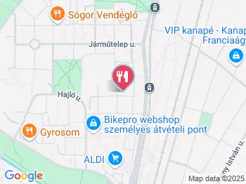 Gulyás Ételbár Budapest a térképen