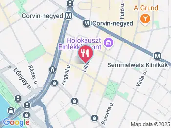 Gulyás Étterem - Liliom utca Budapest a térképen