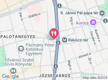 Gutenberg Backdoor Budapest a térképen