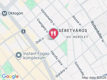 Hackys Burger Budapest a térképen