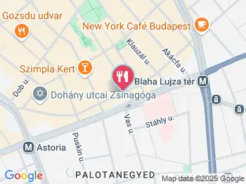 Halkakas Halbisztró - Dohány utca Budapest a térképen