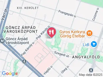 HANSAI étterem Budapest a térképen