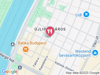 Hentes Bistro Budapest a térképen